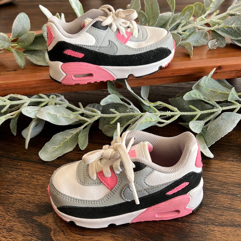 Nike Air Max TD 90 Sz 7C Rose Pink Girls Toddler CD6868-104 Kids